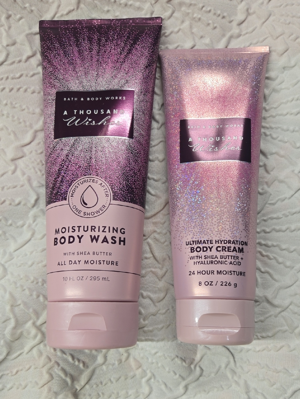 Bath & Body Works A Thousand Wishes Pink Moisturizing Body Wash & Body Cream Duo